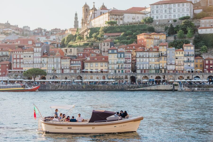 Porto: Six Bridges Douro River Cruise with Drinks - Vila Nova de Gaia wine country from the water